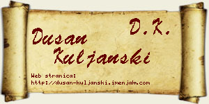 Dušan Kuljanski vizit kartica